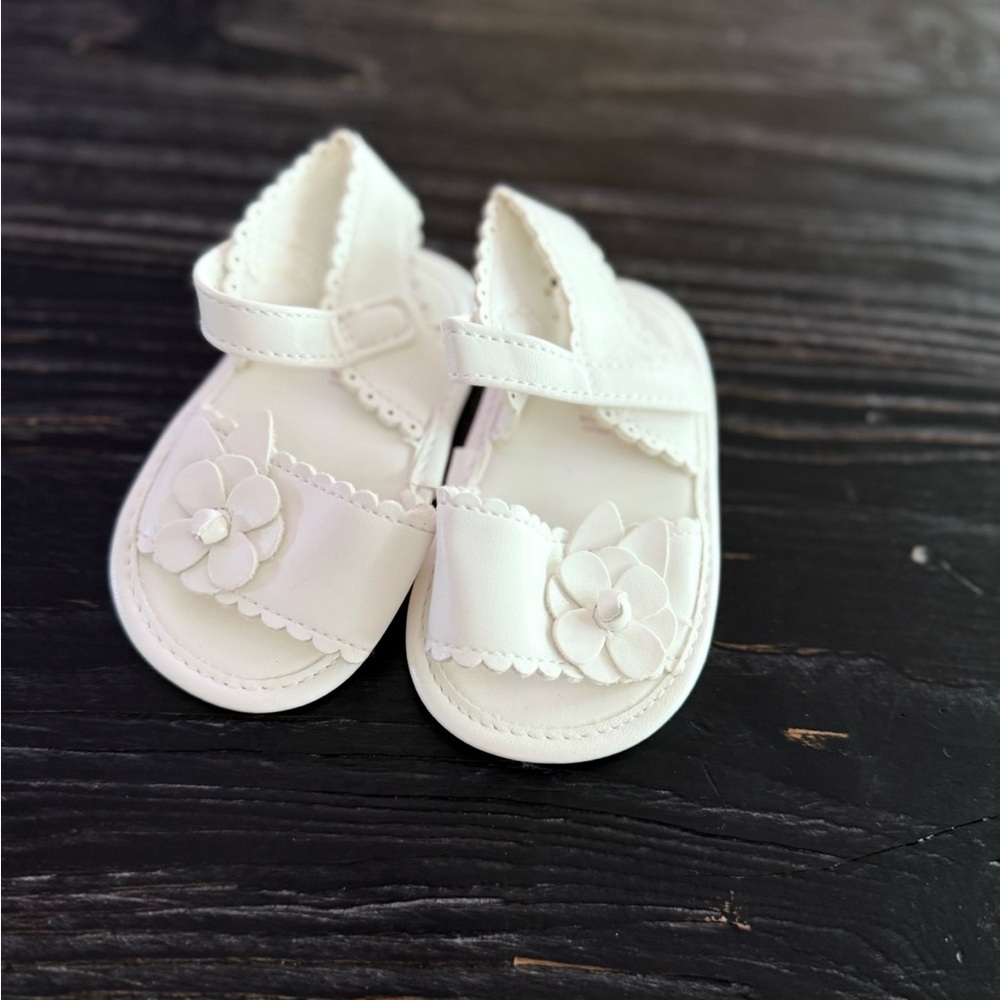 Mayoral White Floral Kids Sandals